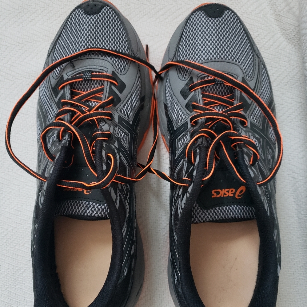 Asics Gel-Venture 6 Trail Runners Gray/Orange Men’s size 13 (Extra Wide)